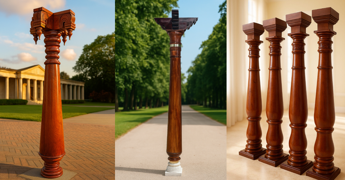 Wooden Pillars JP Nagar Karnataka India S L S Wood Industries Wooden Pillars JP Nagar Karnataka India S L S Wood Industries